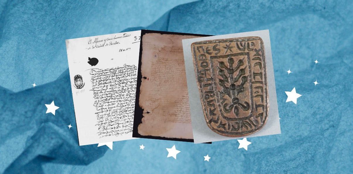 Medieval manuscripts and a Hebrew-inscribed seal evoking the Jewish history of Seville